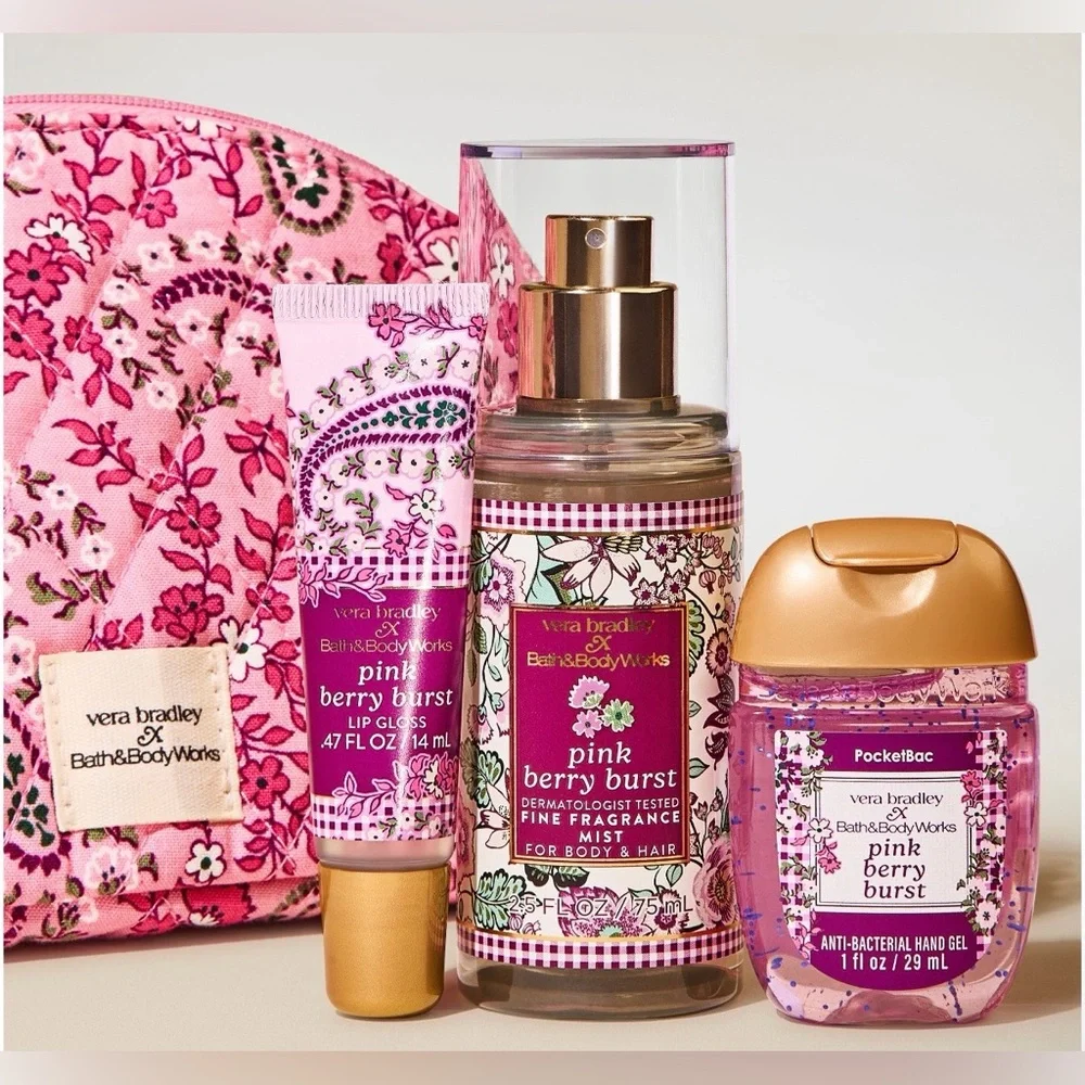 Vera Bradley x Bath and Body Works Collab Bundle - Pink Paisley - Picture 2 of 3